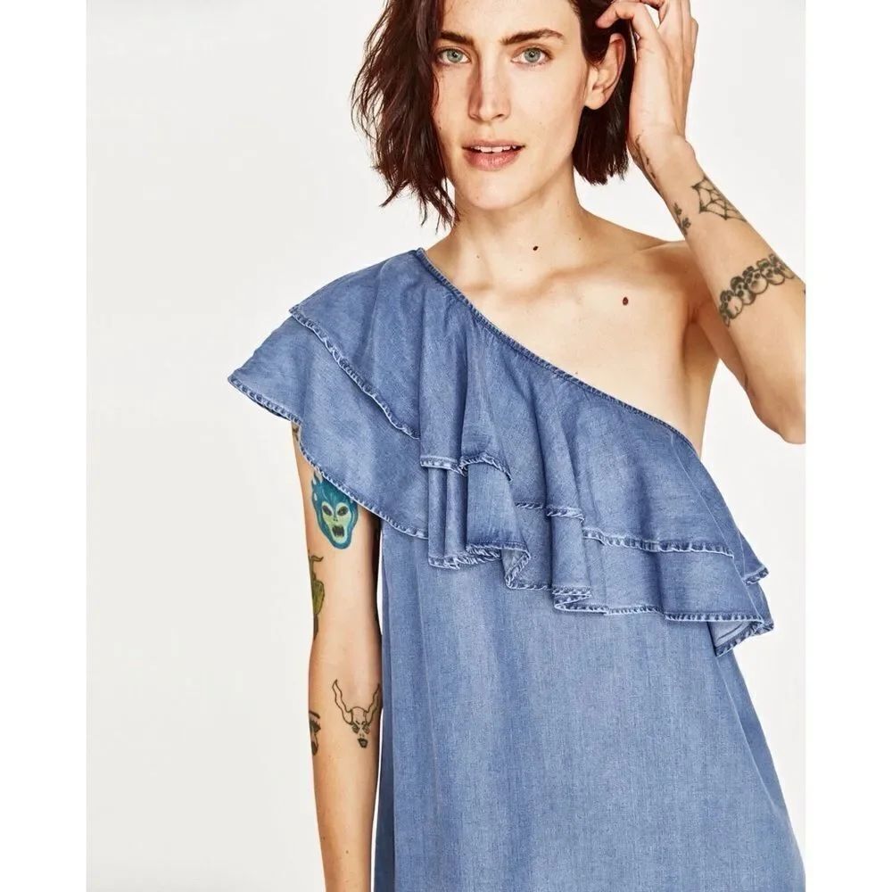 ✨ HP✨FRILLED ASYMMETRIC DRESS:✨ - Picture 3 of 8